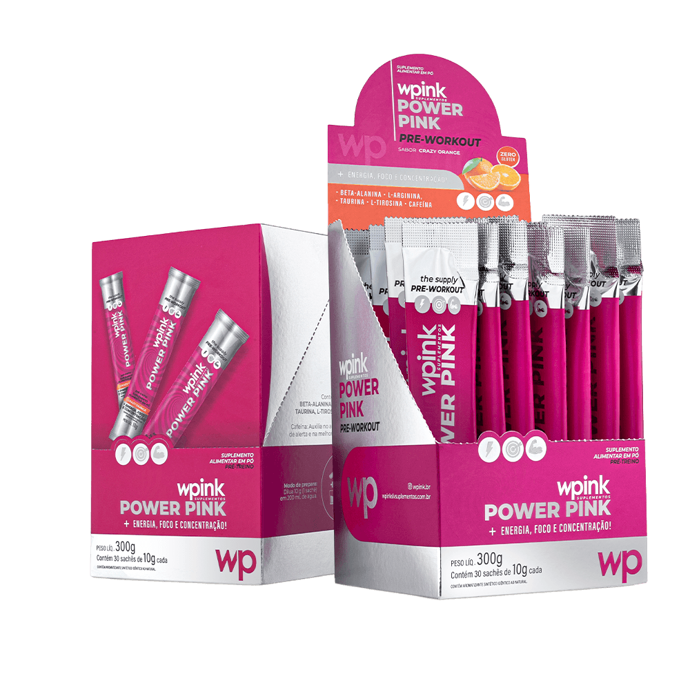 power pink de laranja - pré-treino – 300g - wp