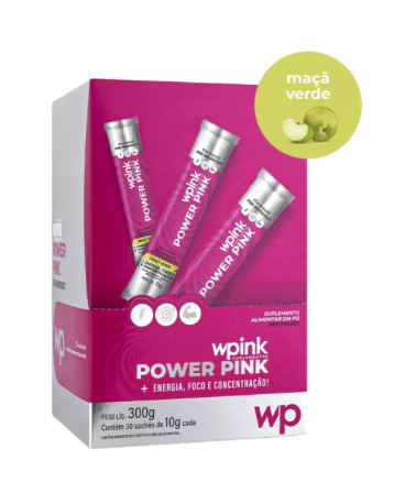 power pink de maçã verde - pré-treino – 300g - wp