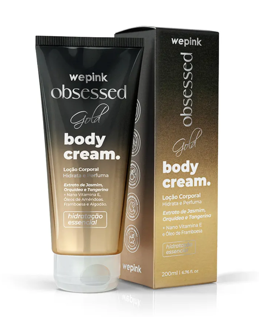 Body Cream Obsessed Gold Hidratante 200ml - Wepink