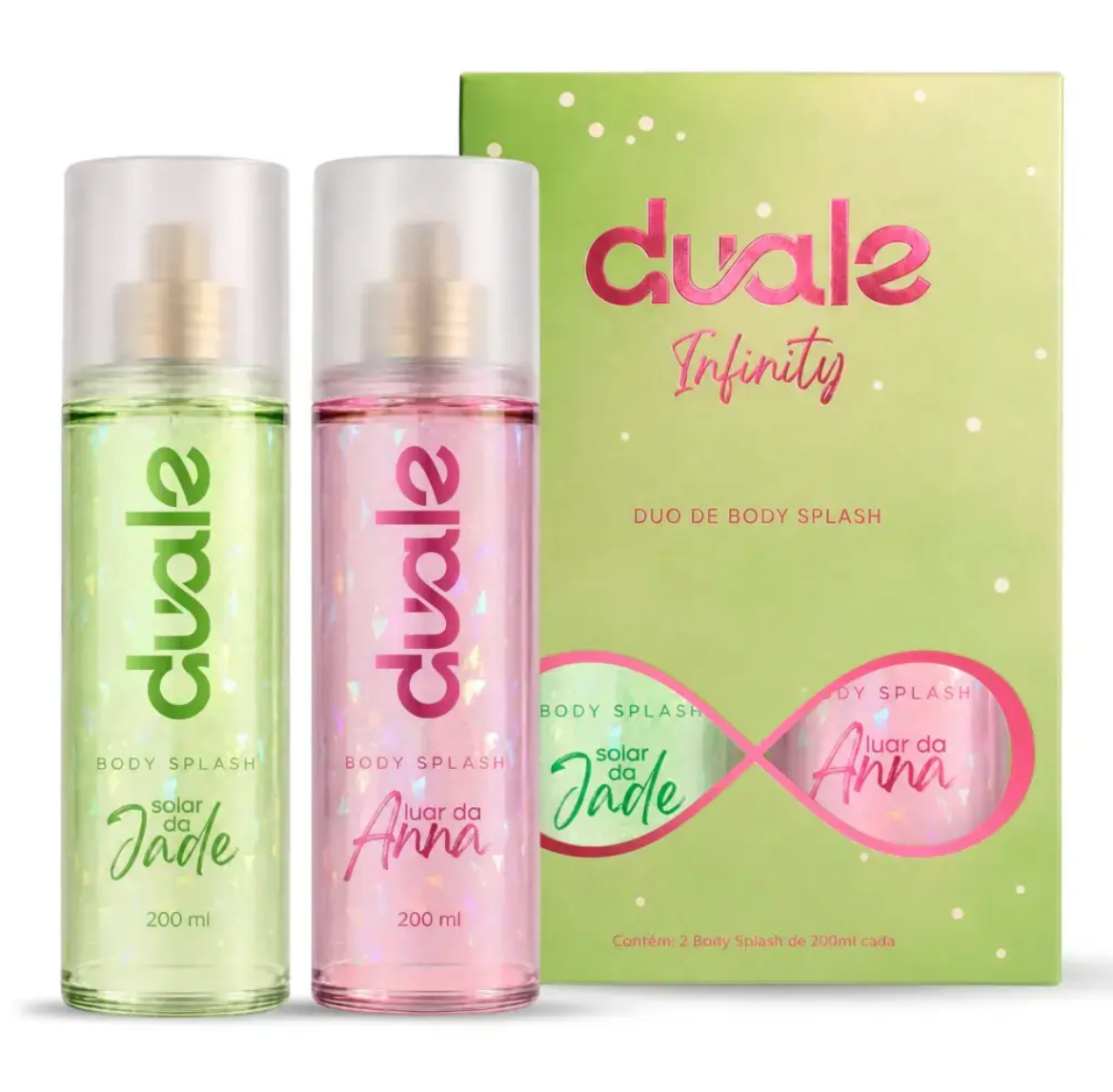 Kit Duale Infinity: Body Splash Solar da Jade + Body Splash Luar da Anna